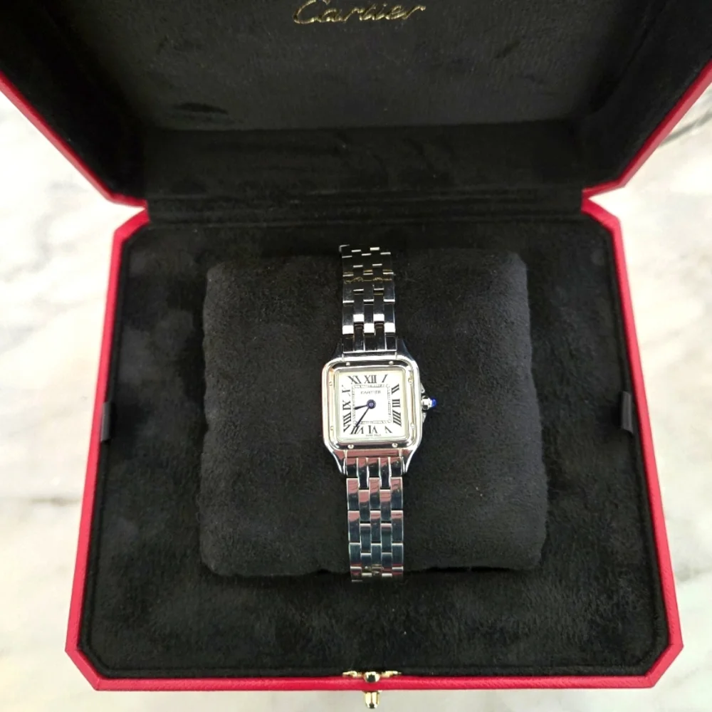 New Panthère de Cartier Stainless Steel Ladies Watch & Watch/Jewelry Box NWOT - Picture 2 of 10